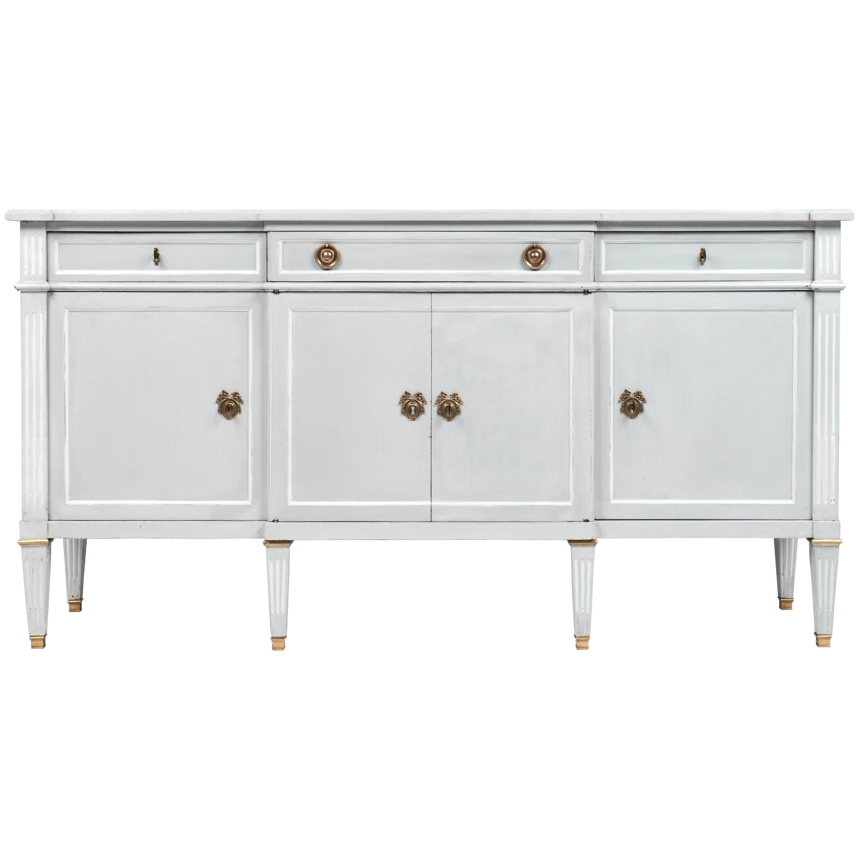 Antique French Buffet with a Grey Trianon Patina