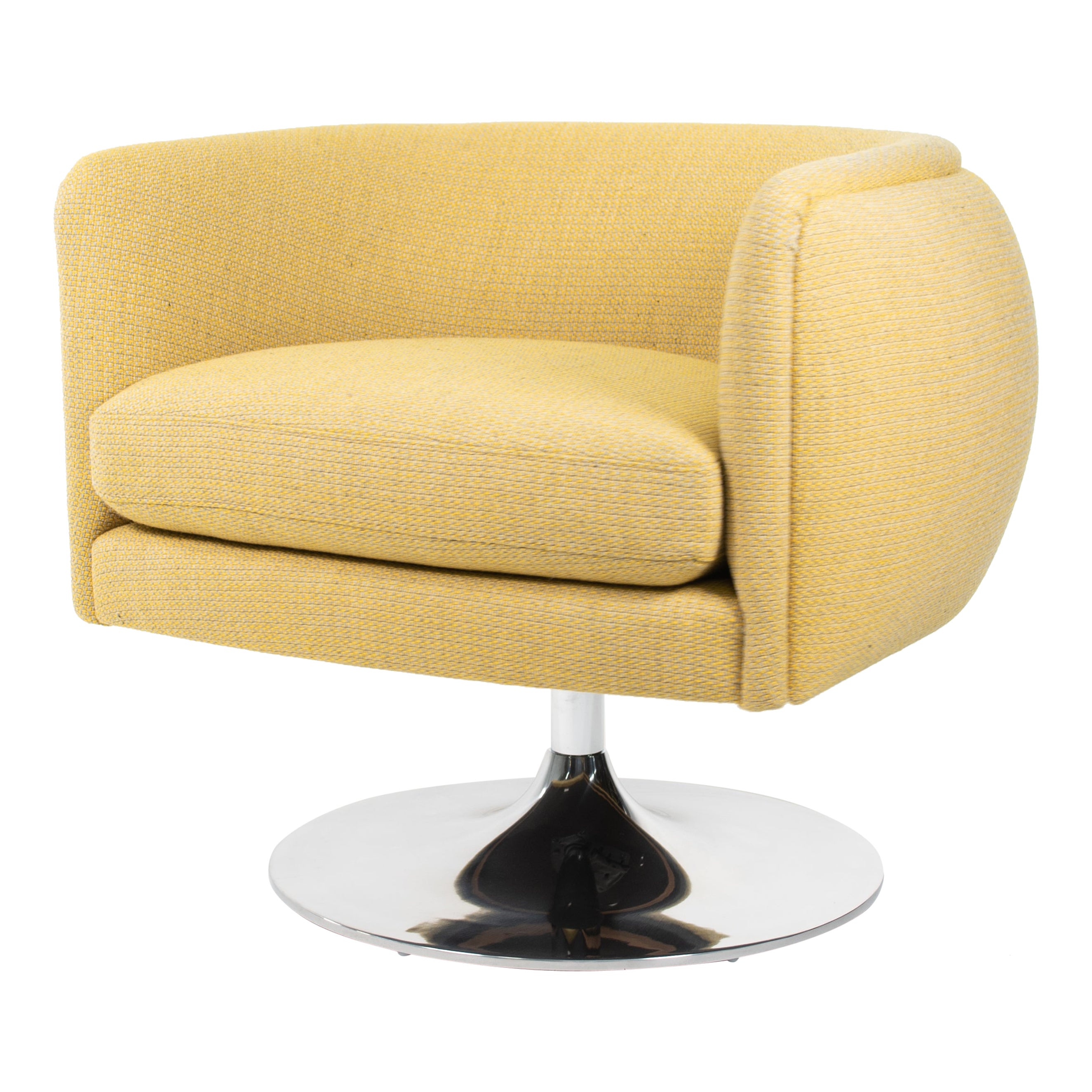 2023 Sillón giratorio Knoll Joe D'Urso en tejido amarillo