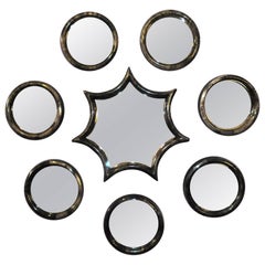 Set of Eight Parchment Mirrors