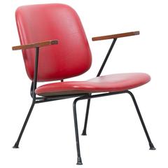 Red WH Gispen Kembo Chair 1954 Kembo, Netherlands 1954