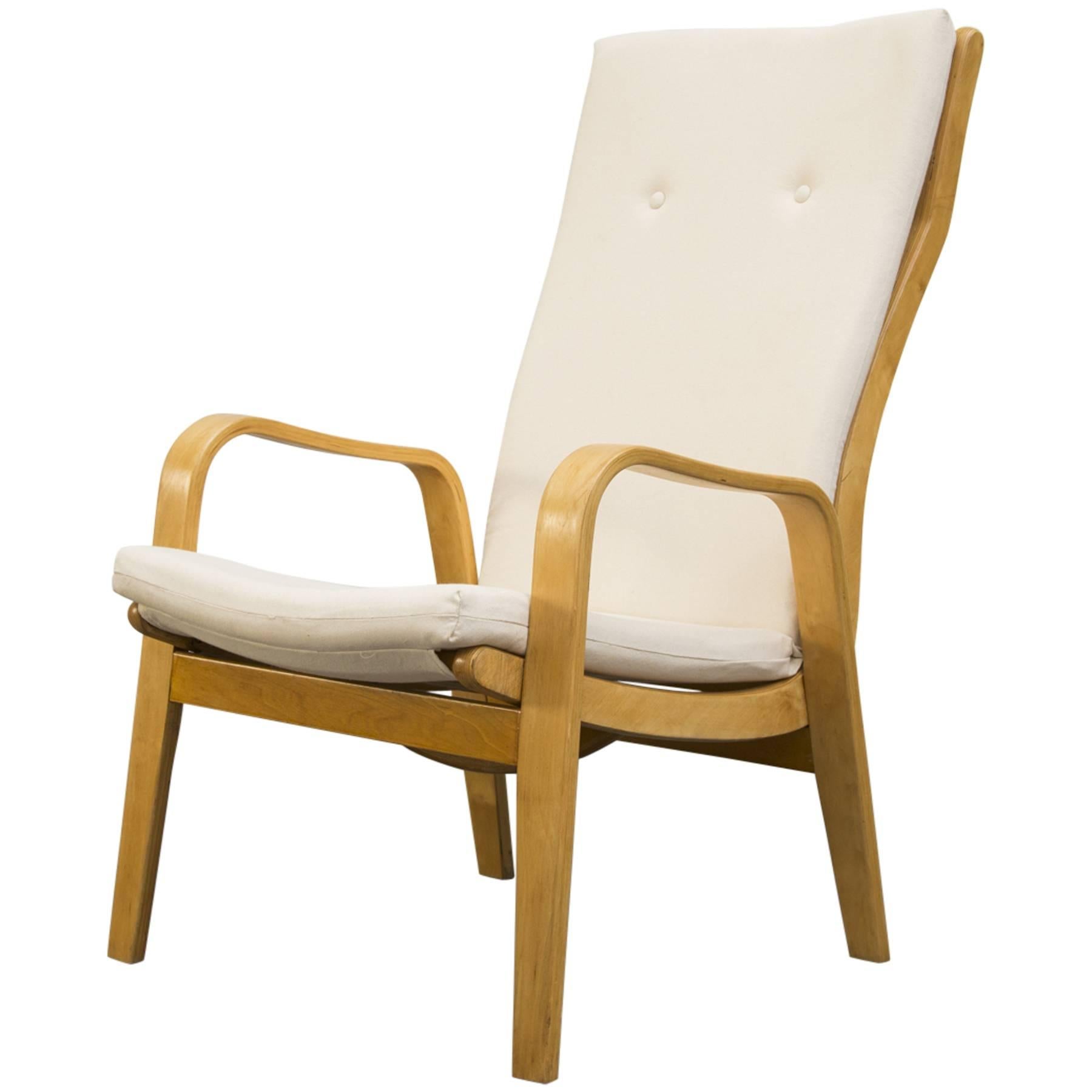 High Back Cees Braakman Bentwood Lounge Chair by Pastoe
