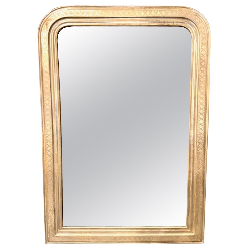 French Louis Philippe Mirror Silver Leaf
