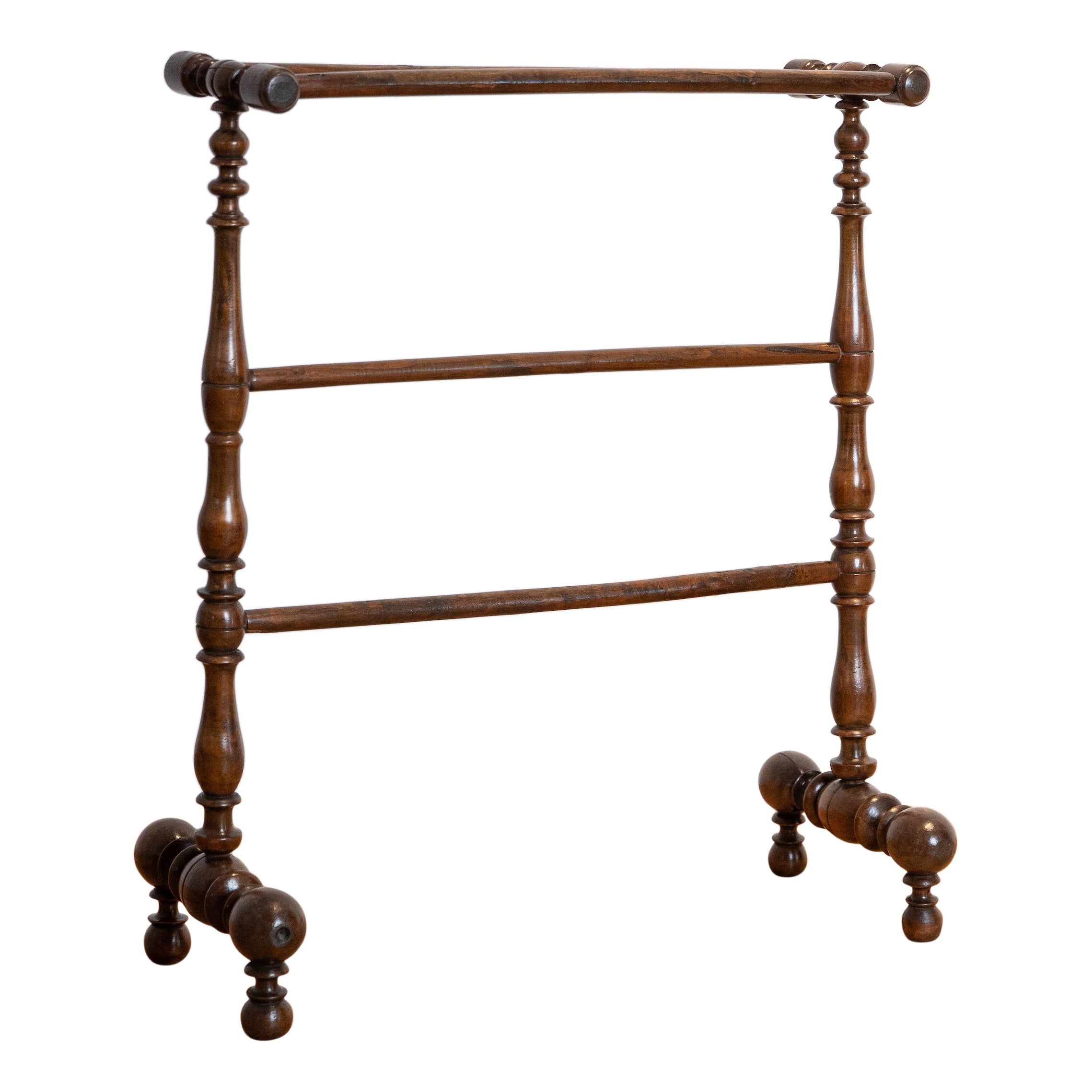 Italian, Emiliana, Louis Philippe Period Walnut Blanket or Towel Rack, ca. 1830 For Sale