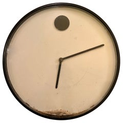 1970s Rare Postmodern Designed by Nathan Horwitt Wall Clock by Howard Miller