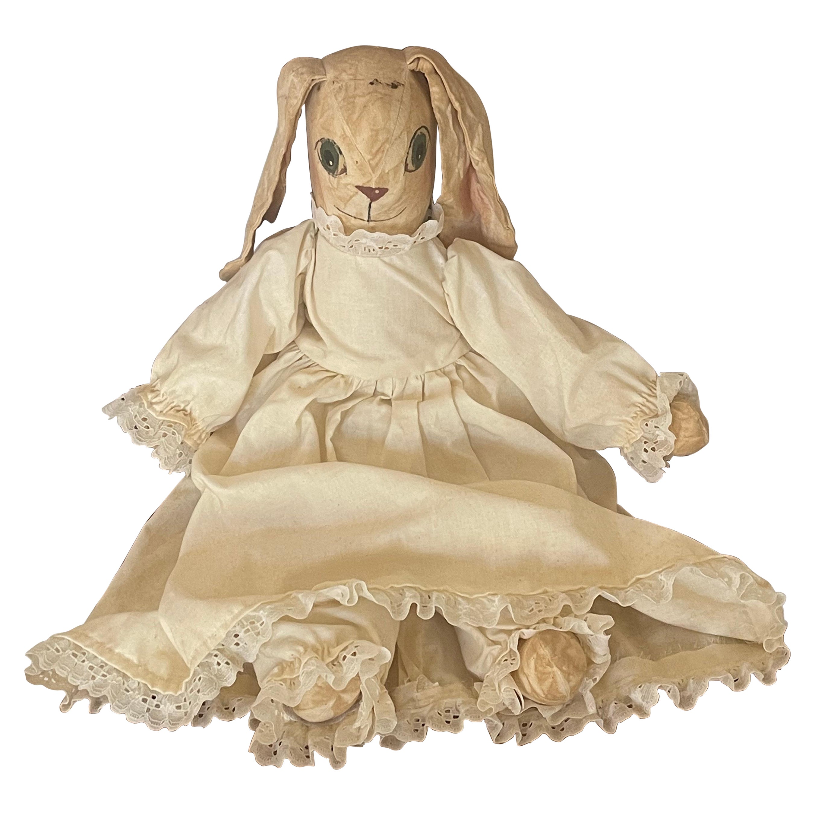 Handgefertigte Vintage Bunny Kaninchen-Puppe
