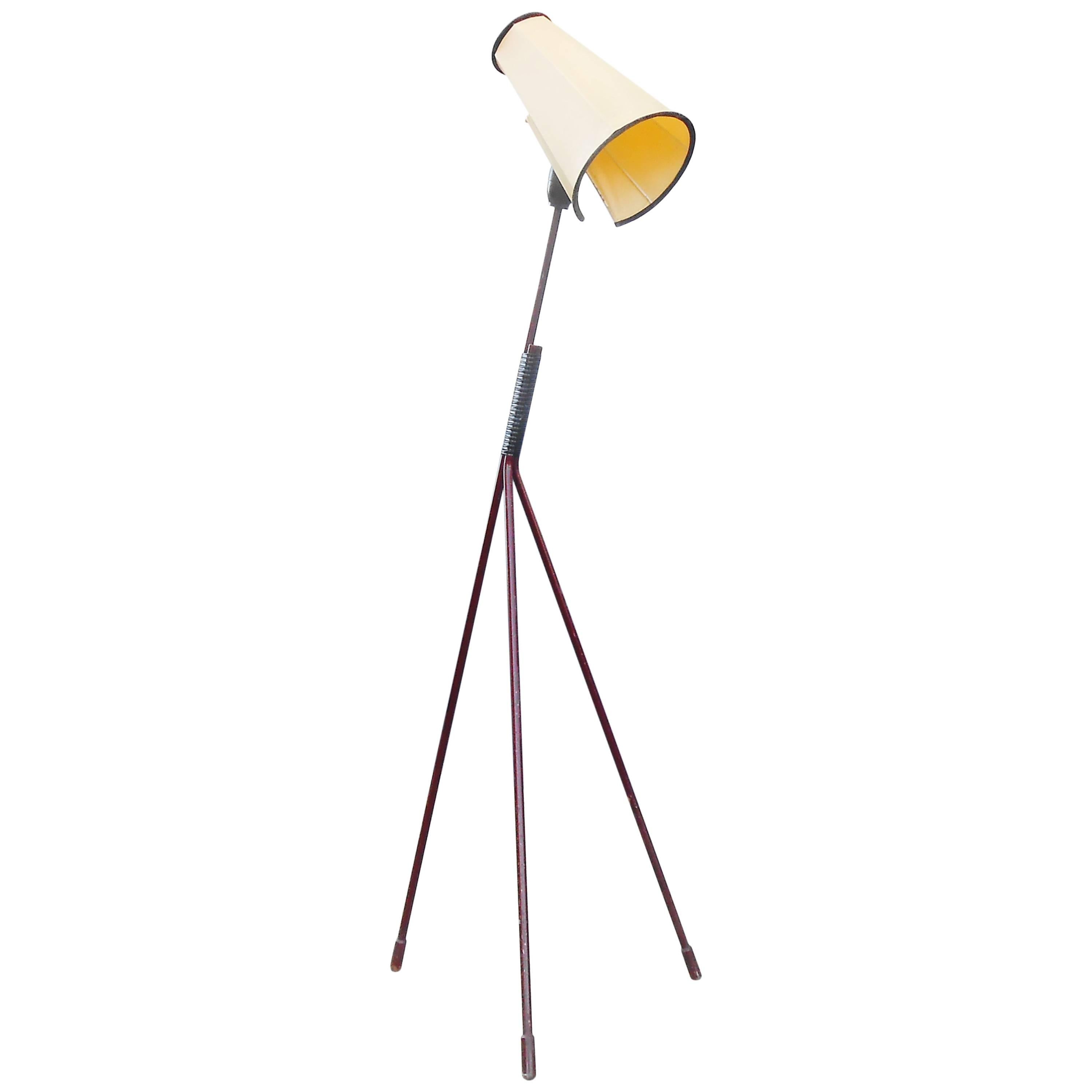 1950s Modernist Tripod Floor Lamp 'Giraffe' by Hans Bergstrom, Sweden 1950s