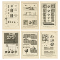Seltene Gravuren der Kanonenherstellung und der Artilleriegusstechniken, um 1770