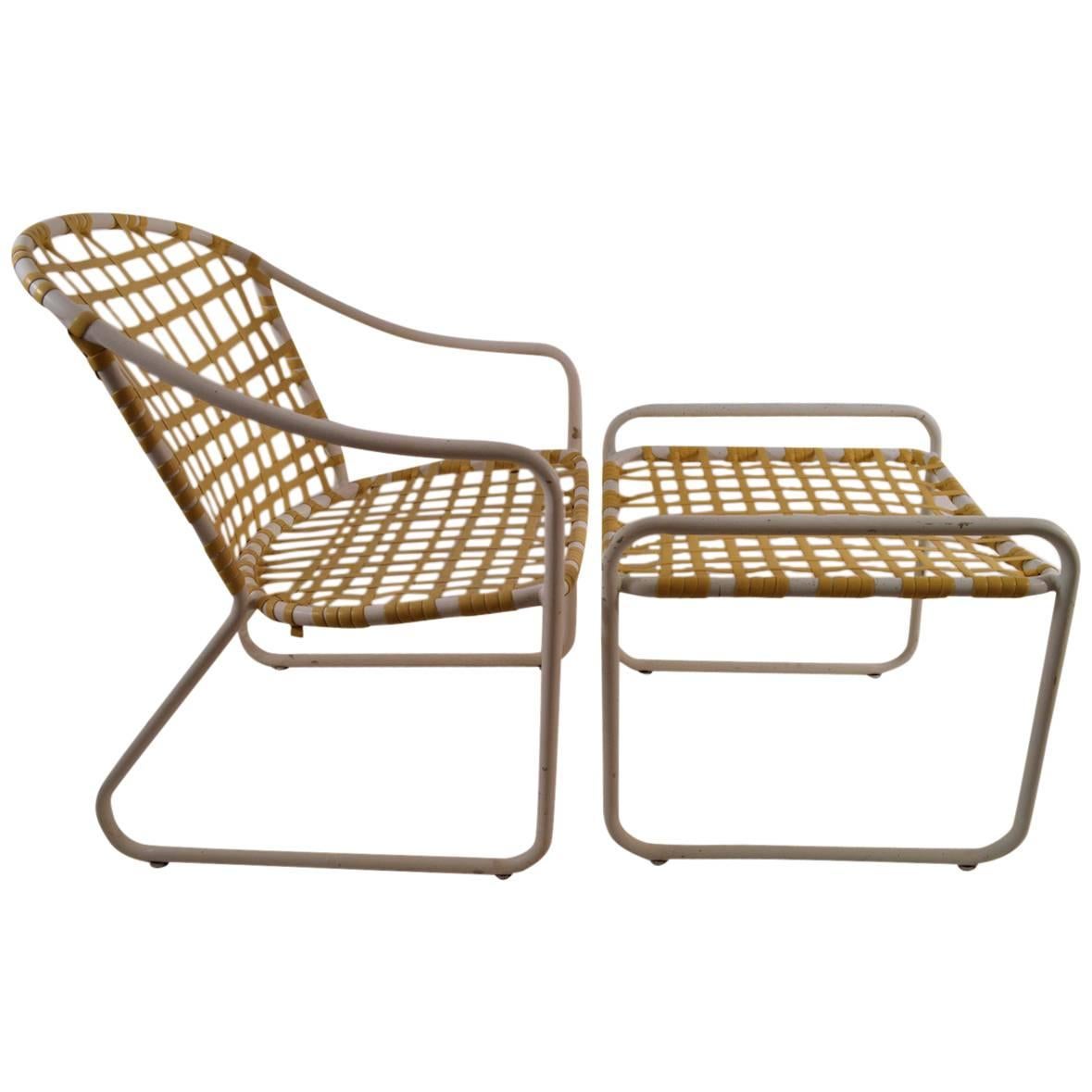 Brown Jordan Chair and Ottoman