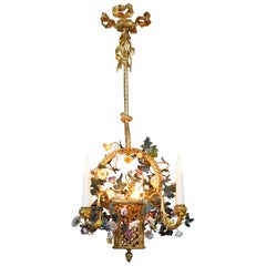 Chandelier and its Wall-Lights attr. to H. Vian, France, Circa 1890