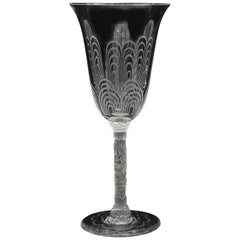Baccarat white wine crystal glass, Jets d’Eau, design by G. Chevalier Paris 1925