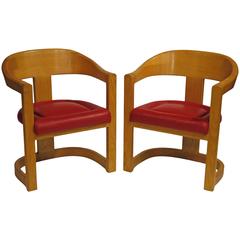 Pair of Karl Springer Onassis Chairs