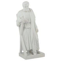 Bing & Grøndahl, scultura Thorvaldsen dell'Apostolo Andrews, porcellana di biscotto