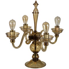 Vittorio Zecchin Iridato Sofosiati Candelabra Lamp
