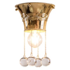 Plafonier ciselé à la main avec ornements de Josef Hoffmann pour Wiener Werkstaette, réédition