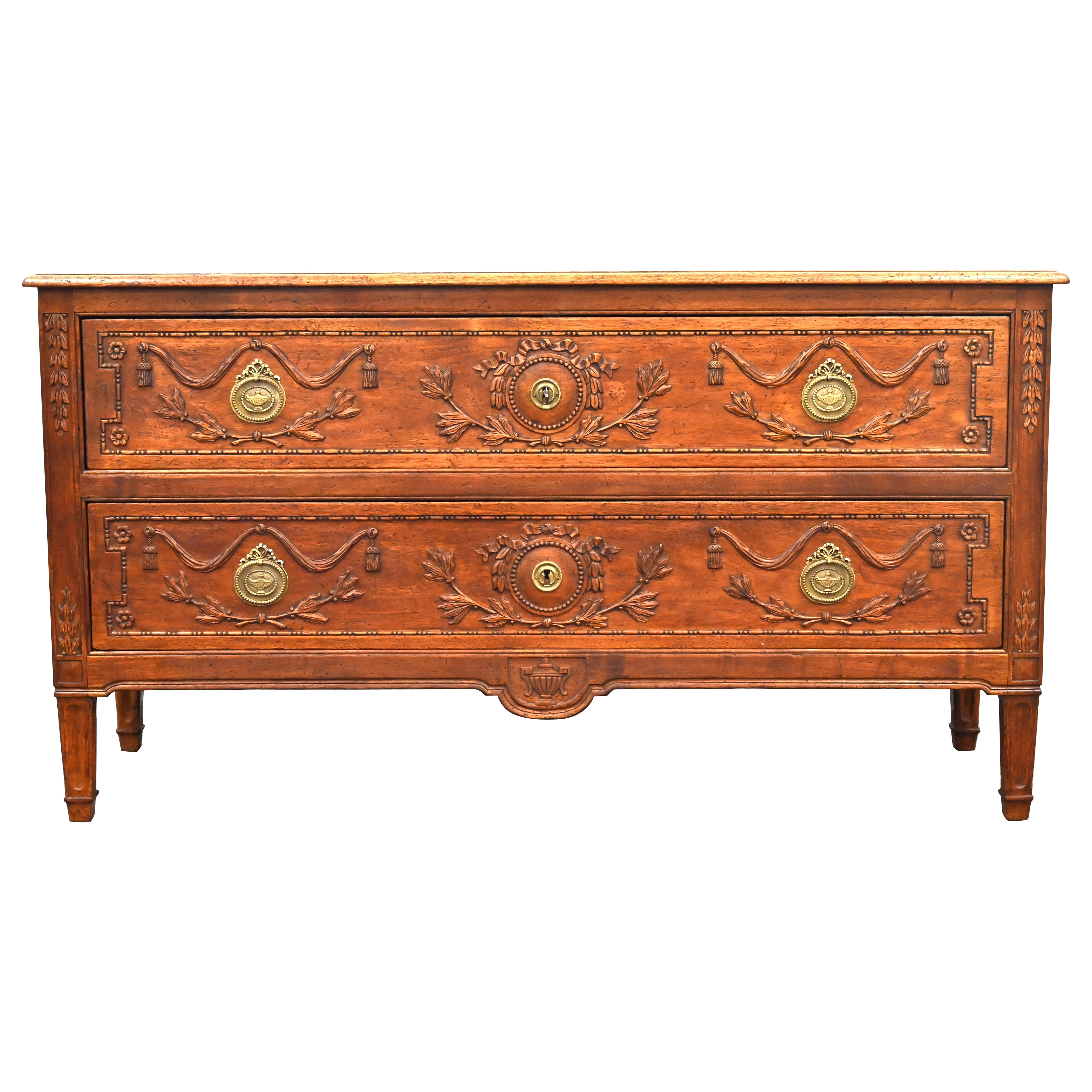 French Walnut Commode by Don Ruseau, Late 20th Century