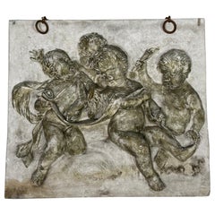 Bas-Relief Artwork of Cherubic Figures C. 1900