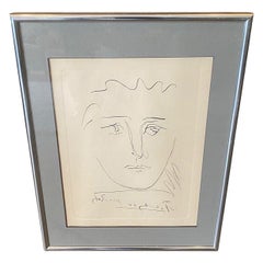 Pablo Picasso Signed Mid-Century Etching Print Pour Roby (L’Age de Soleil), 1968