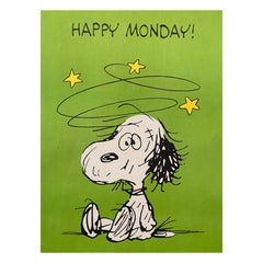Original Vintage Snoopy Poster, 'Happy Monday! c. 1958