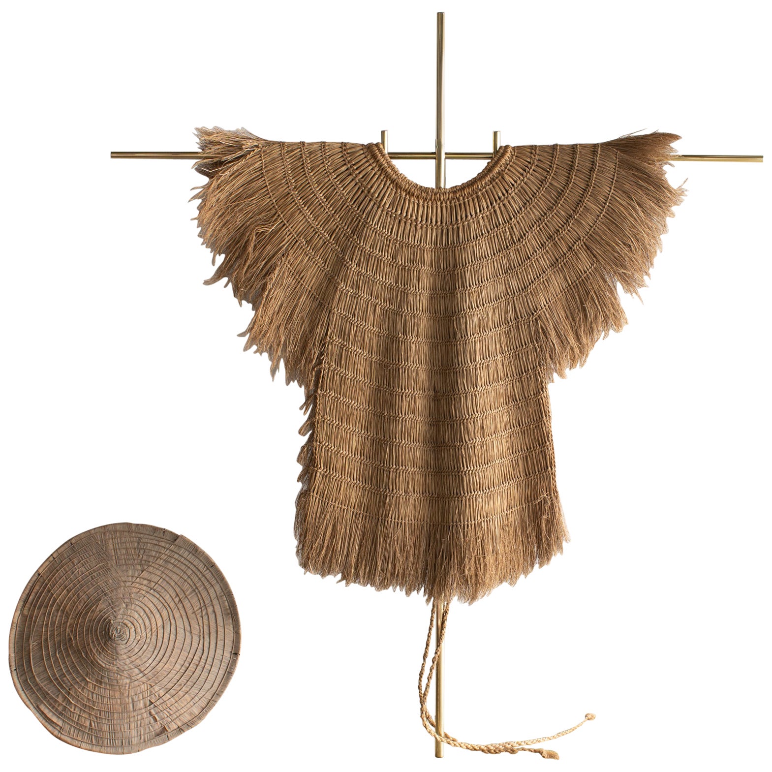 Ryosuke Harashima Lampe sculpturale zen contemporaine manteau de paille en vente