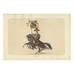 Proud Standard-Bearer of Bern – A Majestic Cavalry Figure from the 1853 Festival