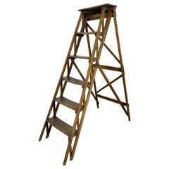 19th C. A-Frame Wood Ladder