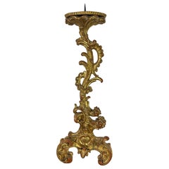 19th C. Italian Giltwood Candlestick