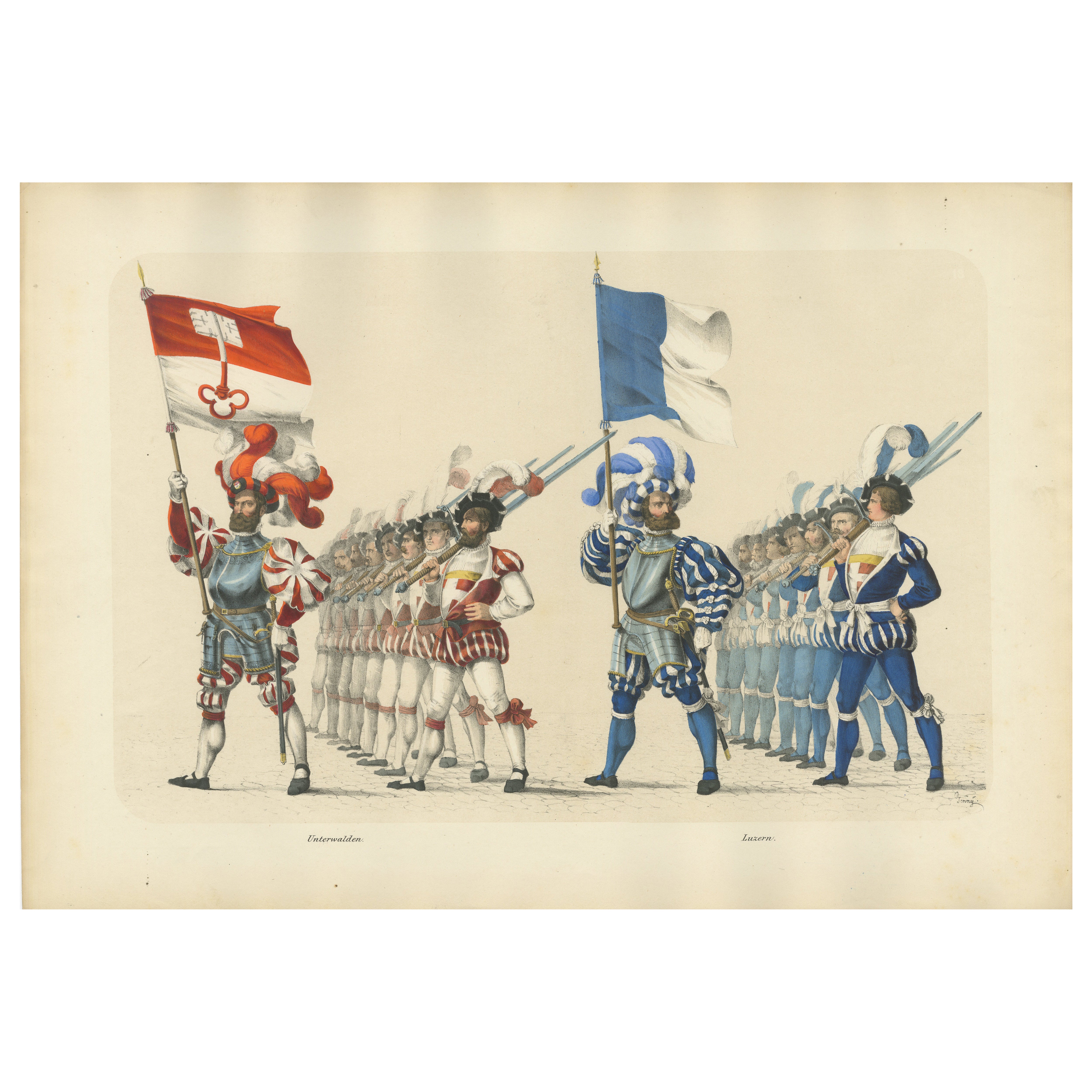The Cantons Unterwalden and Lucerne – Display of Swiss Unity and Tradition, 1855