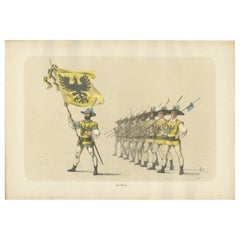 March of the Imperial Guards in the Bernese Festive Procession, 1855 Lithographie