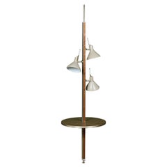 Gerald Thurston Three-Shade Tension Pole Floor Lamp for Lightolier