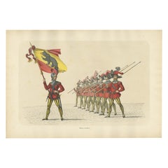Il portabandiera di Berna alla guida di una formazione di fanteria svizzera, Pubblicato nel 1855