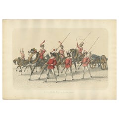 Antique 1855 Swiss Victory Parade – Captured Burgundian Cannons in Triumphal Procession