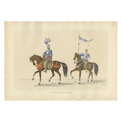 Desfile festivo, Suiza - Adrian von Bubenberg y el estandarte de su casa, 1855