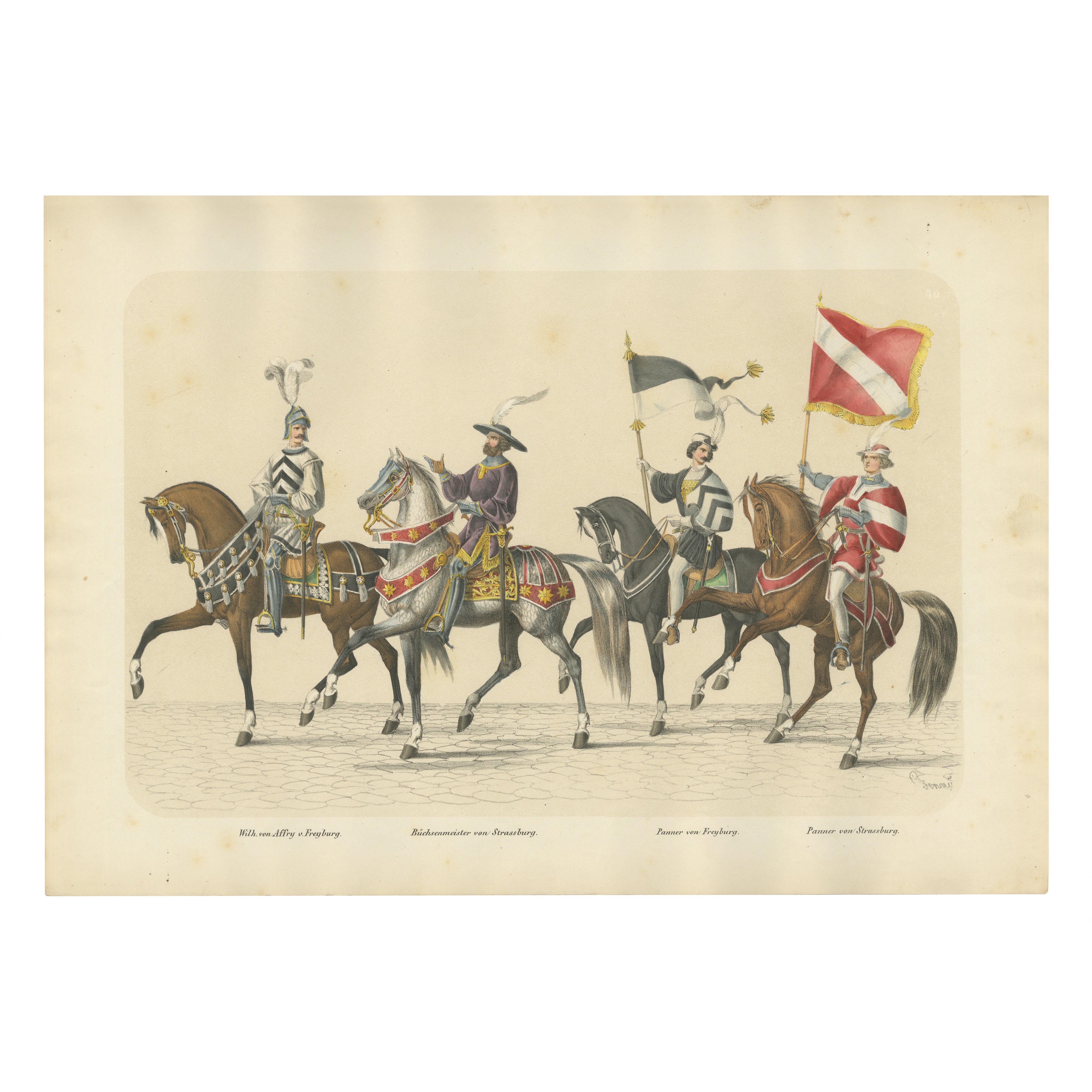Festive Cavalcade – Freiburg and Strasbourg Banners in Swiss Pageantry, 1855
