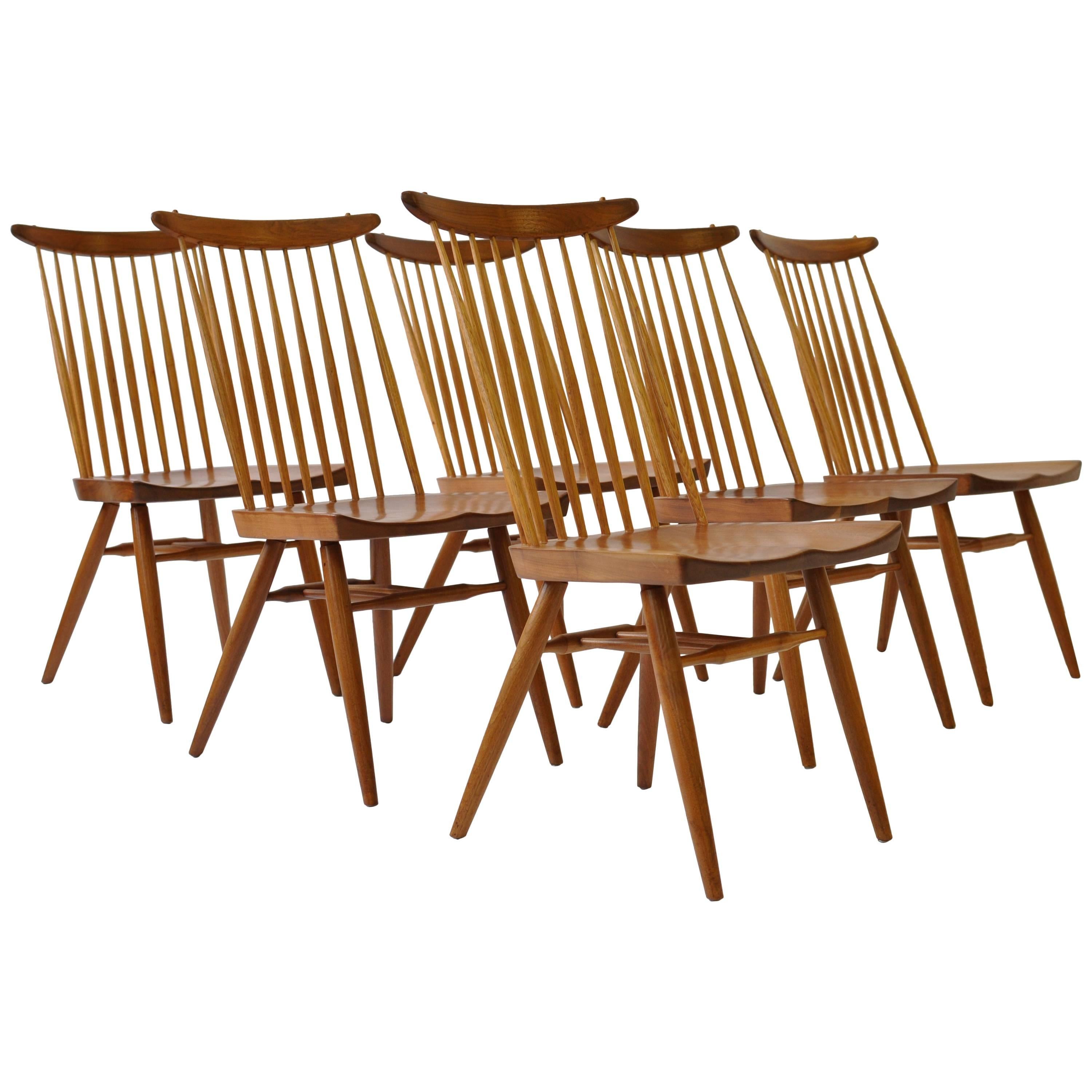 Set of Six George Nakashima "New" Chairs
