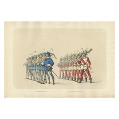 Antique Parade of Honor – Freiburg Crossbowmen & Strasbourg Riflemen in Formation, 1855