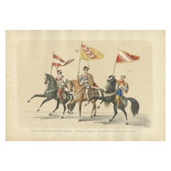 1855 Heraldic Procession – Banner Bearers of Thierstein, Lorraine, and Oettingen
