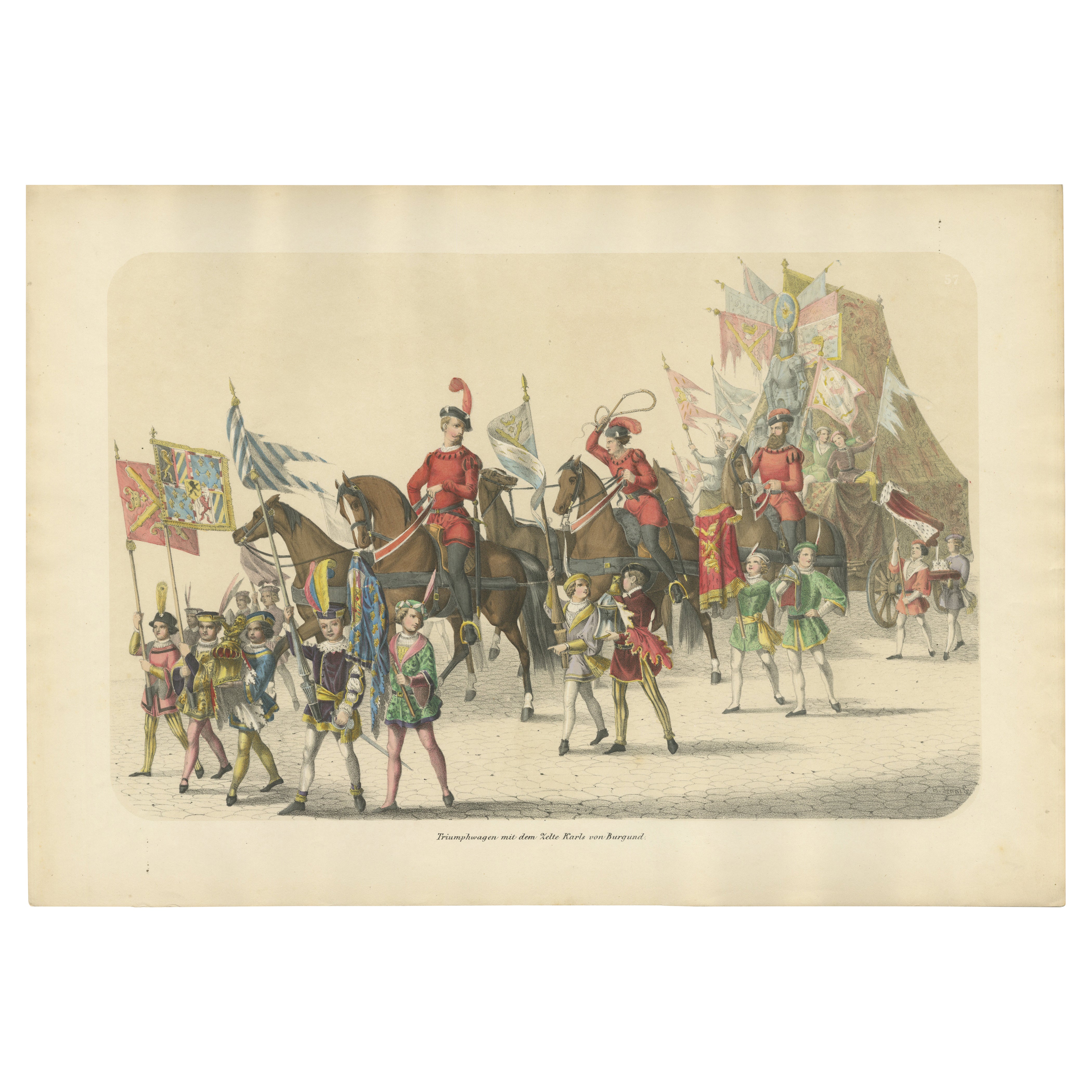 Triunfo borgoñón - La gran procesión de la derrota de Carlos el Temerario, 1855