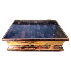 Vintage Tessellated Horn Jewelry Box
