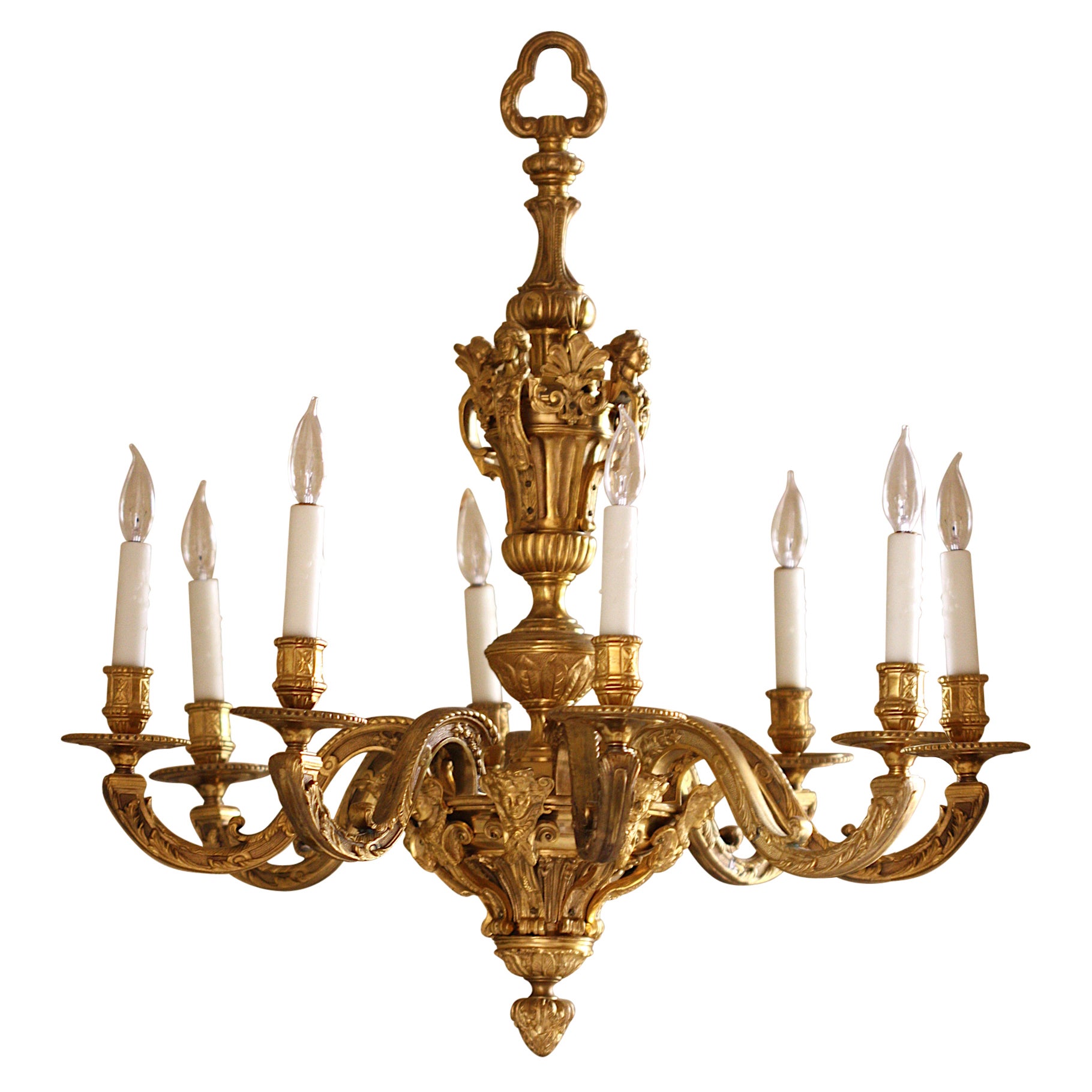 Regence Style Ormolu Eight-Light Chandelier