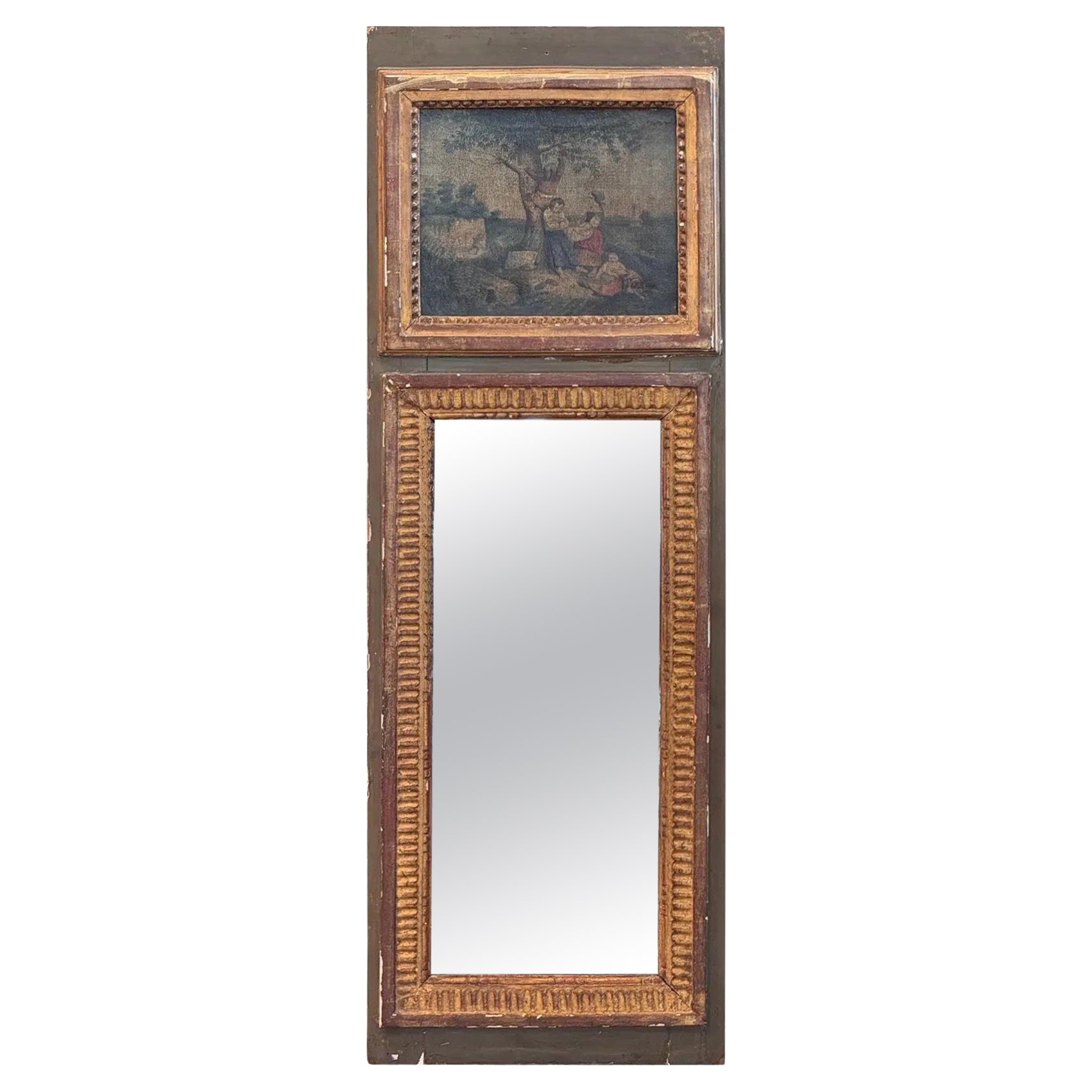 19th Century French Painted Mirror