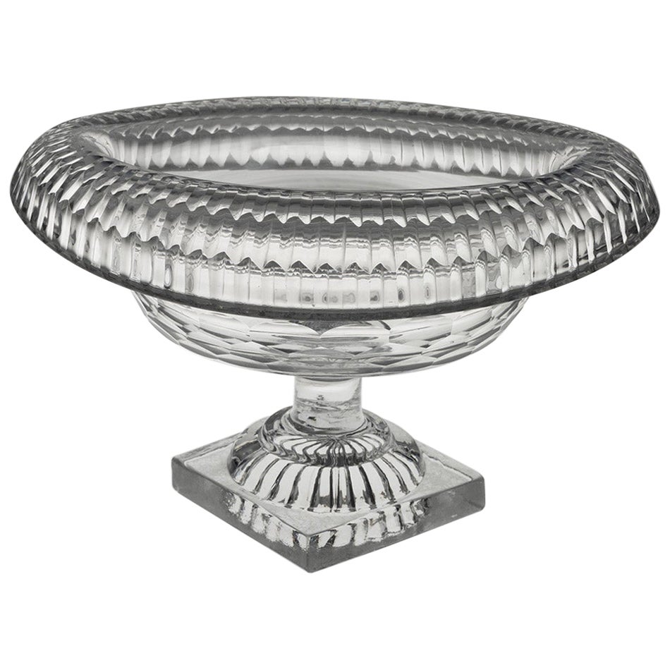 Anglo-Irish Glass Bowl with Lemon Squeezer Foot c1800 For Sale