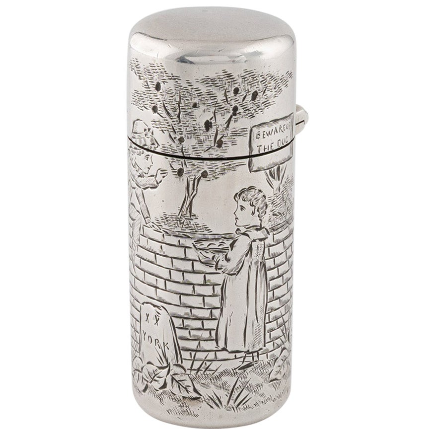 Sampson Mordan Silver Perfume Bottle London 1884
