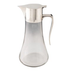 Cruche à claret en verre et en argent de Robert Welch 1974