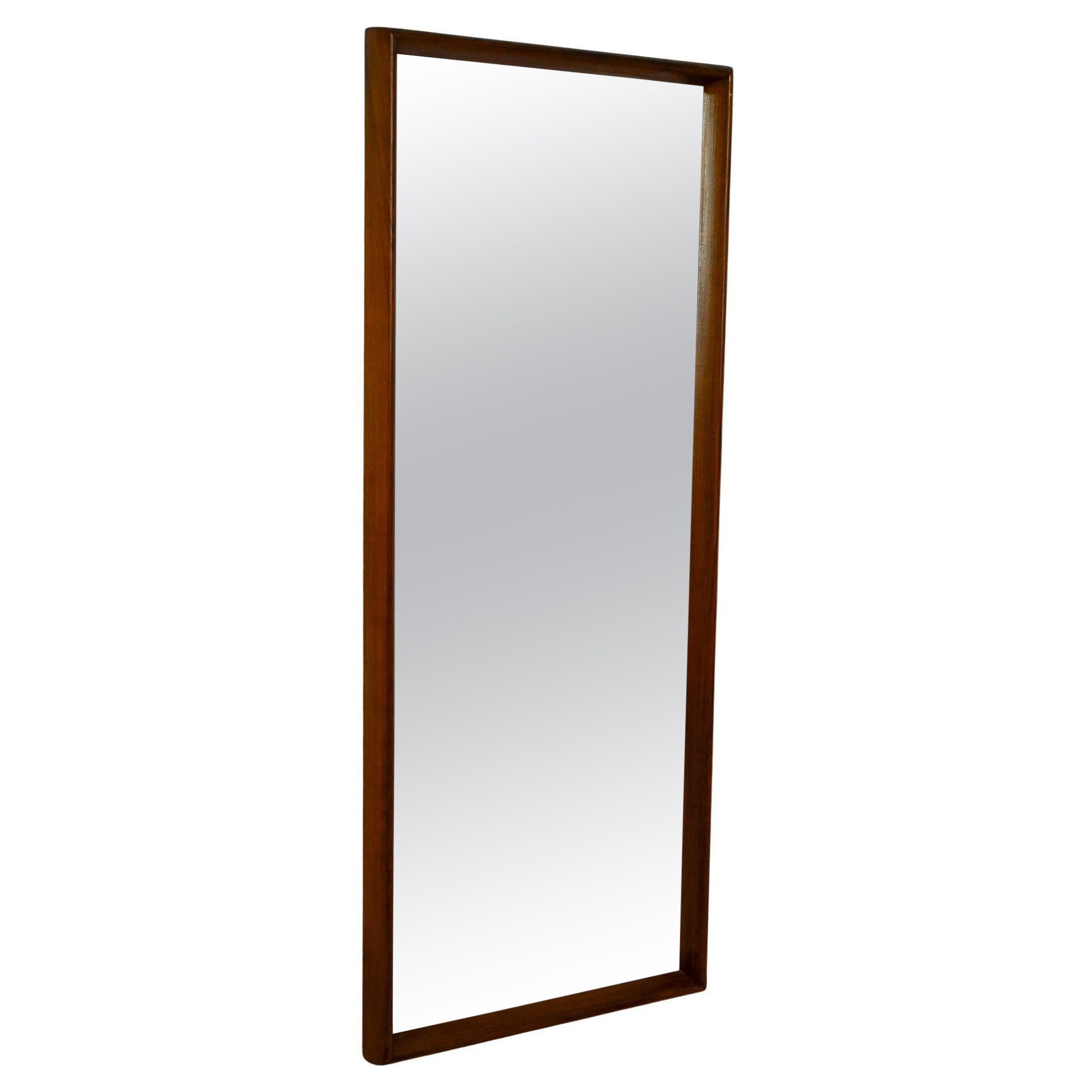 Miroir scandinave vintage en teck, 1950s
