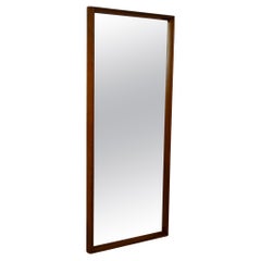 Scandinavian vintage teak mirror, 1950s