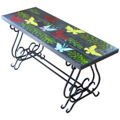Mid-Century Coffee Table with Lavastone Tiles from Vallauris 9