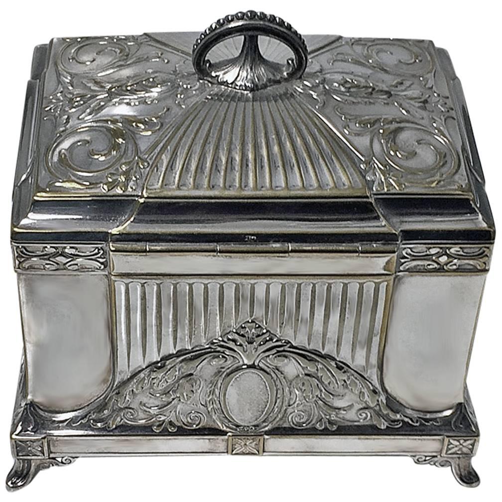 WMF Jugendstil Secessionist Jewelry Box, Germany, circa 1900