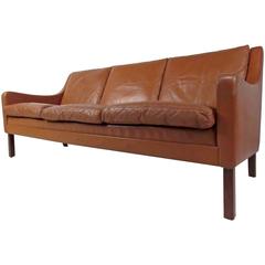 Mid-Century Børge Mogensen Danish Leather Sofa