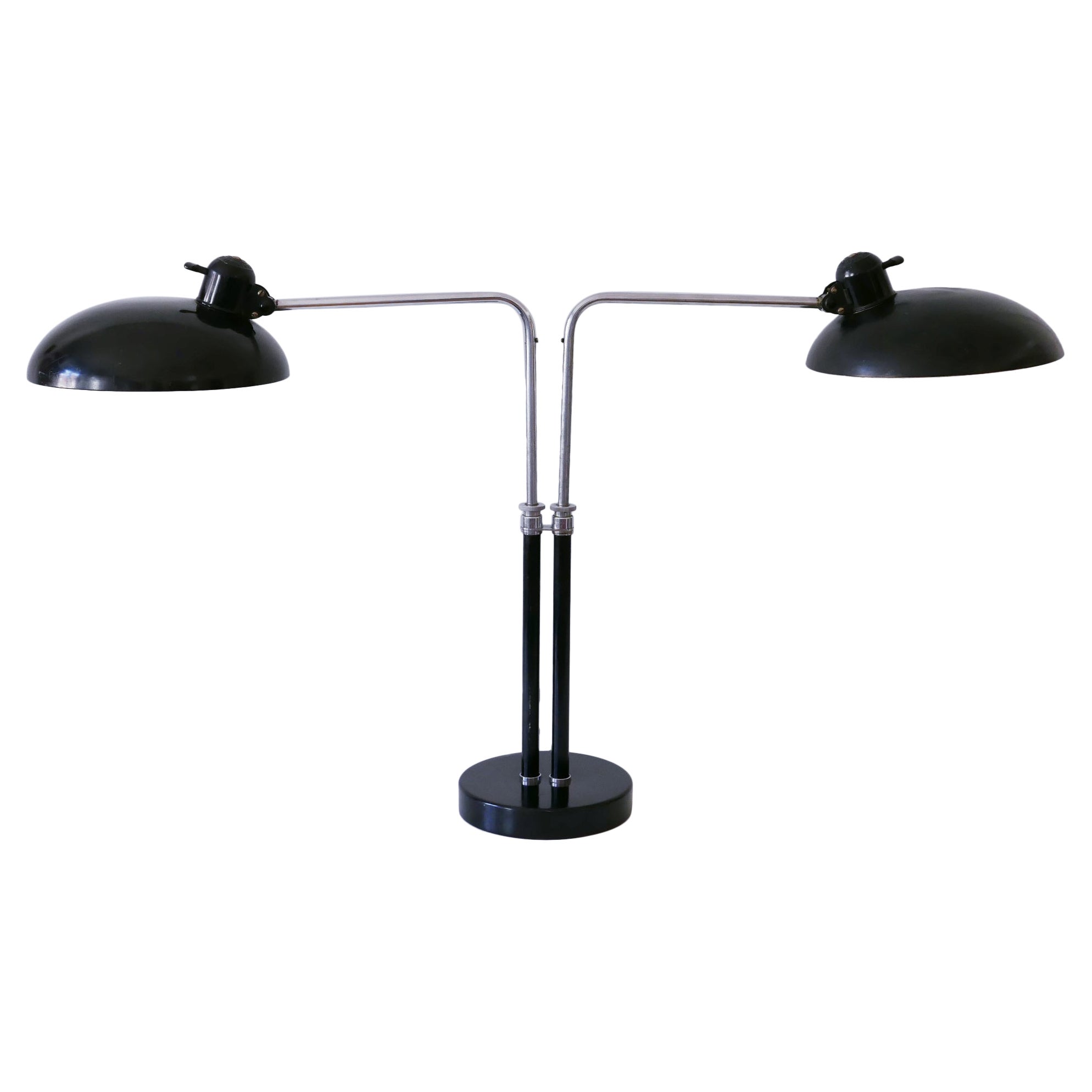 Rare Christian Dell Two-Armed Bauhaus Desk Light 6660 for Kaiser Idell 1930s