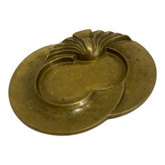 Brass Plate Keys Table Decorative Hollywood Regency Vintage 70s Ashtray Art Deco